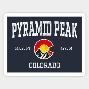 Pyramid Peak Colorado 14ers Vintage Athletic Mountains Sticker